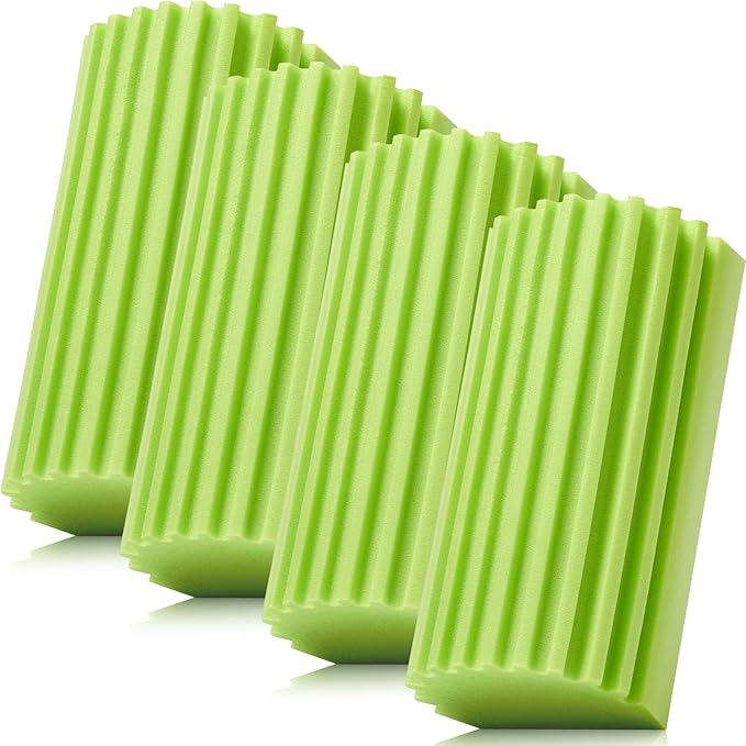 4 Pack Damp Dusting Sponge Duster, Reusable Household Cleaning Sponge Tool by MrScrubCleaninghelpers