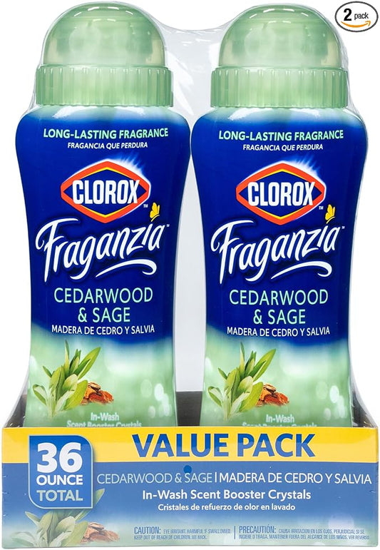 Clorox Fraganzia Laundry Scent Booster Crystals in Cedarwood & Sage Scent by Clorox