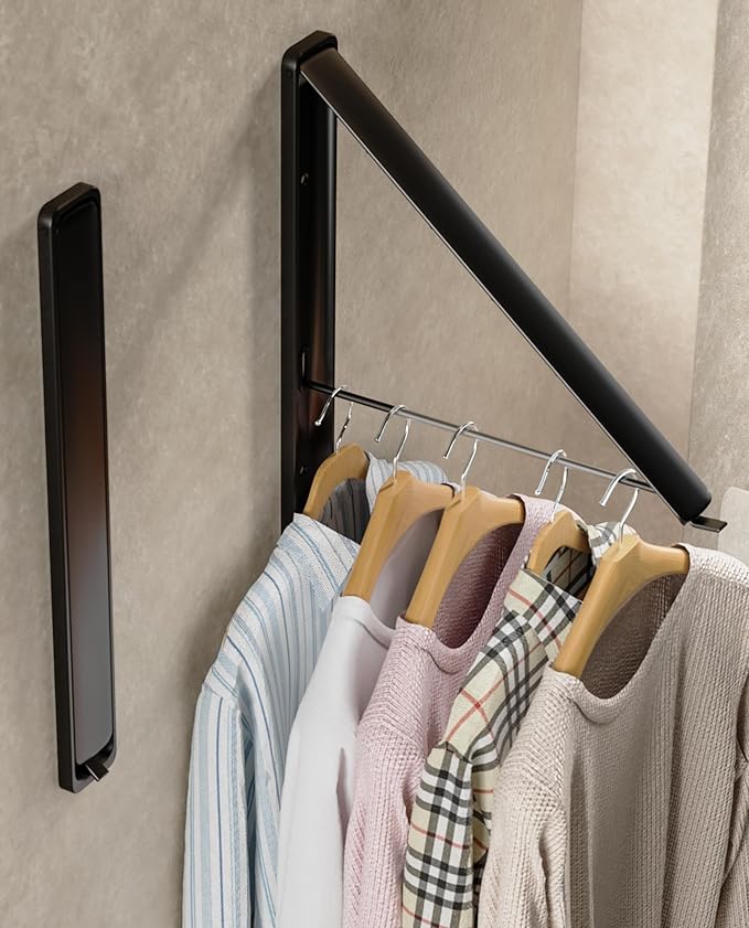 Dr.DJ Clothes Drying Rack, Wall-Mounted Retractable & Foldable Clothes Hanger by DrDJ