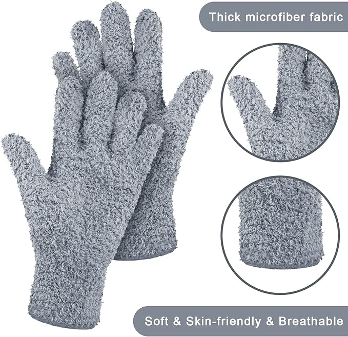 Patelai 3 Pairs Microfiber Plant Dusting Gloves Leaf Cleaning Gloves - Image 5