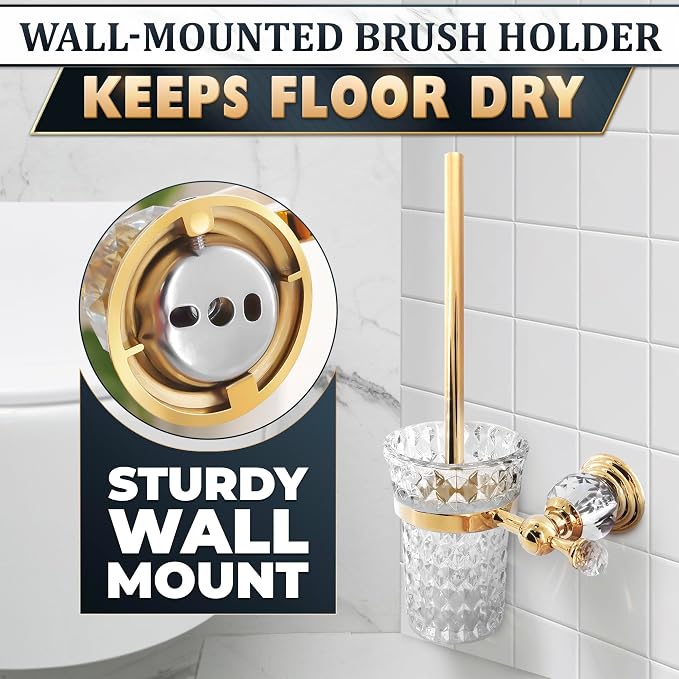 Gold Stainless Steel Toilet Brush - Image 5