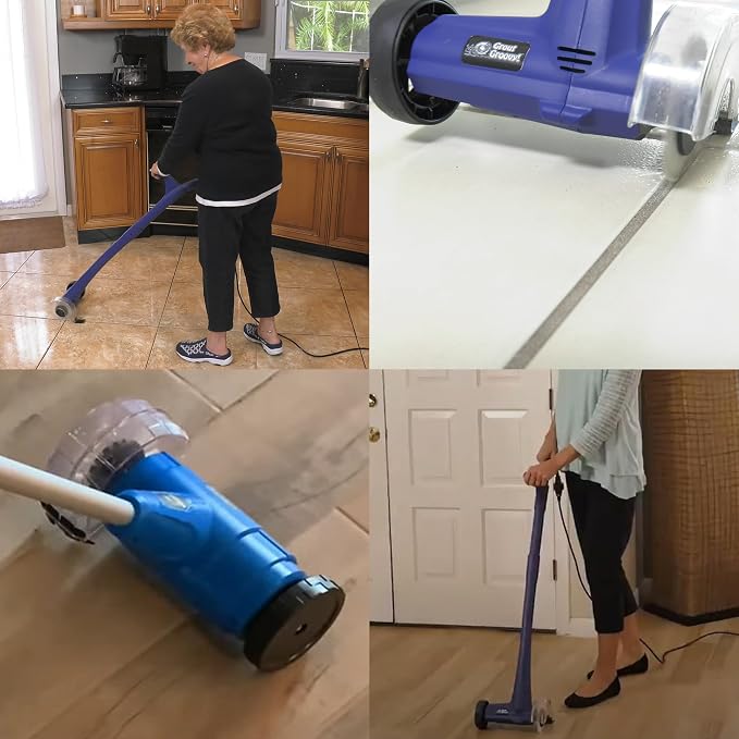 Electric Stand-Up Grout Cleaning Machine – Compact Lightweight Floor Scrubber - Image 9