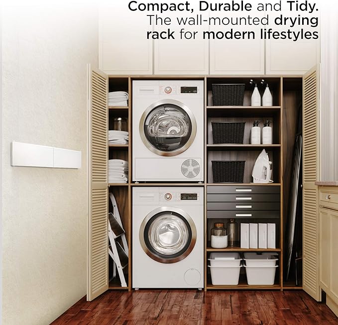 Step Up Laundry Drying Rack, Wall Mounted, Retractable Clothes Drying Rack - Image 3
