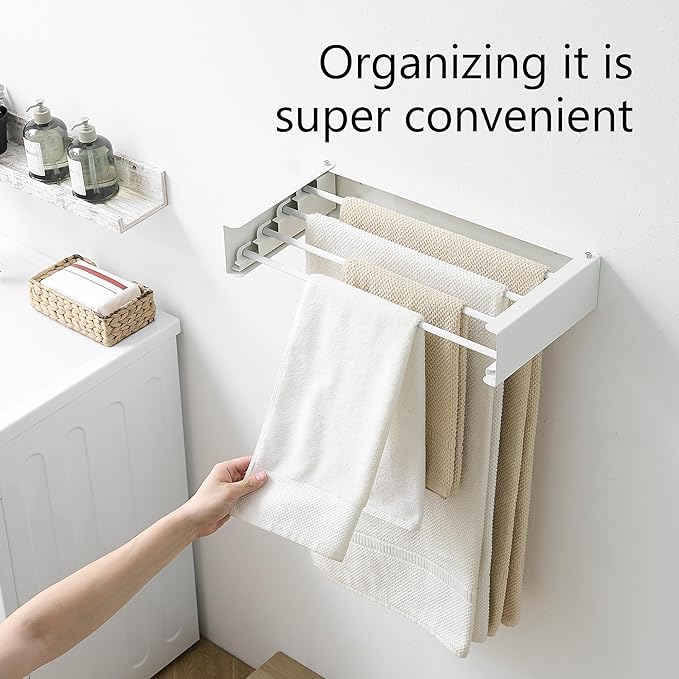 Clothes Drying Rack, Laundry Hanger Dryer Rack, Wall Mounted Drying Rack - Image 4