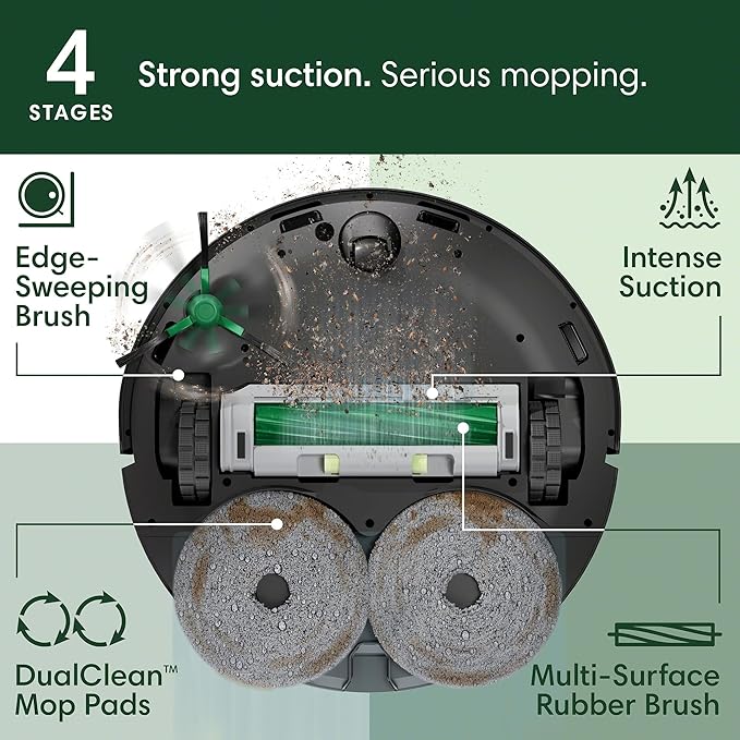 iRobot Roomba Plus 405 2in1 Vacuum & Mop Robot - Image 4