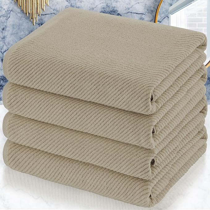 VOOVA & MOVAS Bath Towels Set of 4, Large 30" x 56" by VOOVAMOVAS
