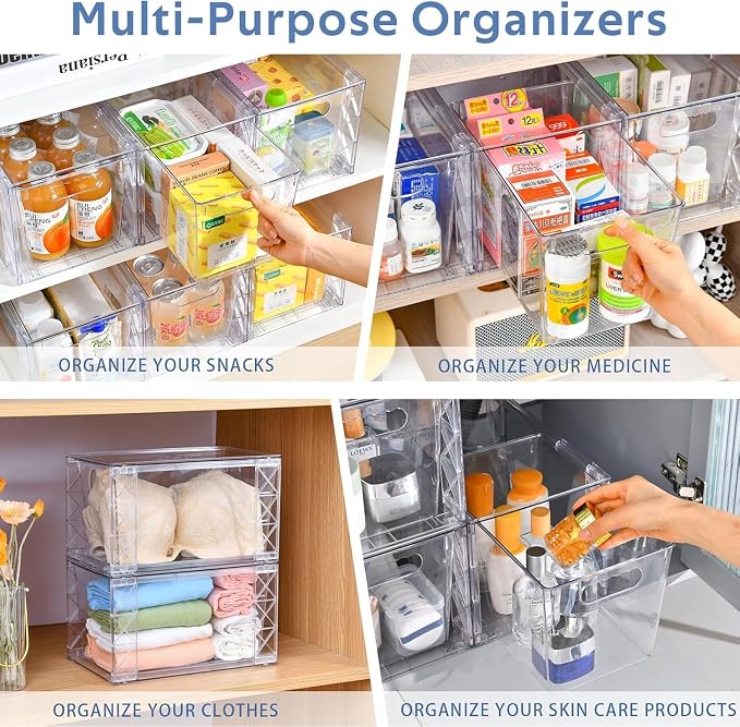 Plastic Drawers Storage, Acrylic Storage Bins - Image 3