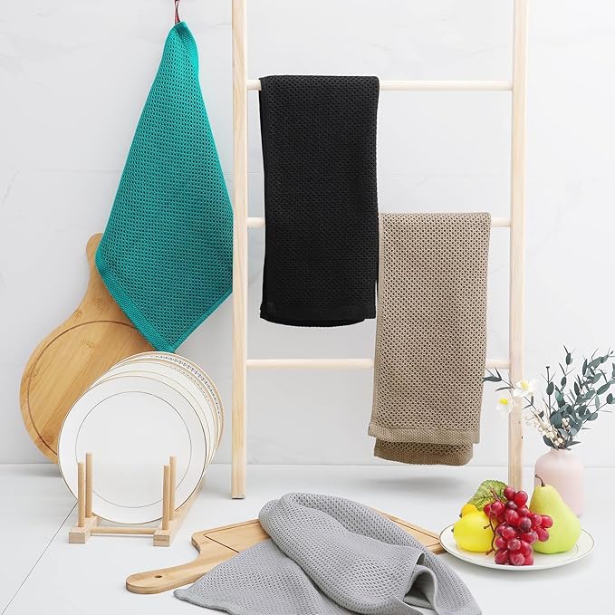 Homaxy 100% Cotton Waffle Weave Kitchen Dish Towels, Ultra Soft Absorbent Quick - Image 6