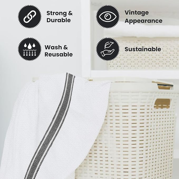 WHITEWRAP Kitchen Dish Towels for Kitchen, Highly Absorbent for Drying and - Image 3