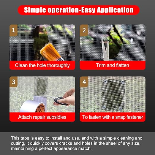 Super Strong Adhesion Screen Repair Tape Replacement Kit, Made of 3M, Screen - Image 6