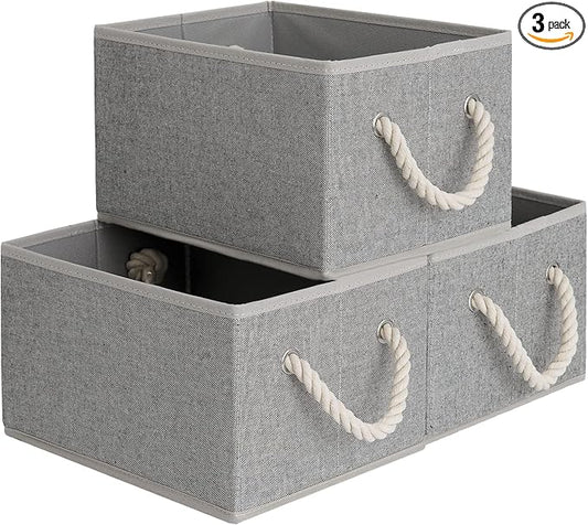 StorageWorks Storage Baskets for Shelves, Foldable Fabric Closet Storage Bins by StorageWorks