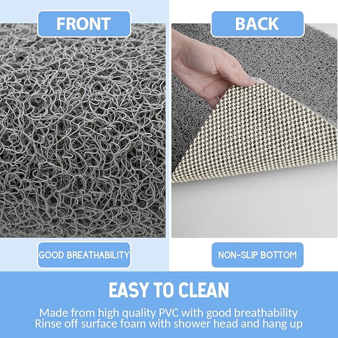 Non Slip Shower Mat, Anti Slip Bath Mat, Quick Drying Bath Tub Mats, Foot - Image 4
