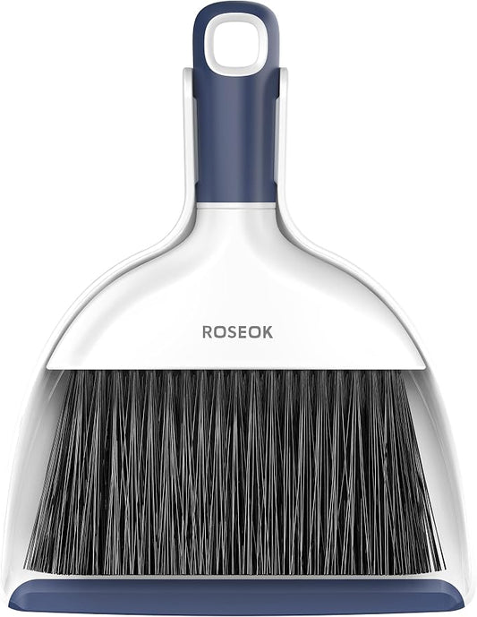 Mini Broom and Dustpan Set for Cleaning, Compact Desktop Dustpan by ROSEOK