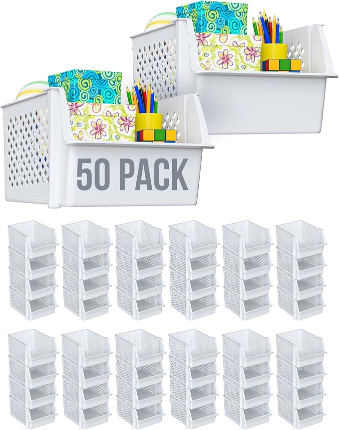 Skywin Plastic Stackable Storage Bins - Image 2