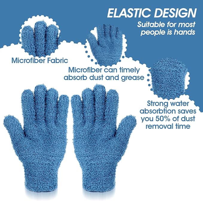 Plant Dusting Gloves, Microfiber Dusters - Image 3