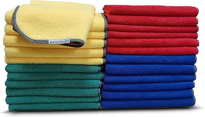 EvaClean Premium Microfiber Cleaning Cloth 16"x16" by Evaclean