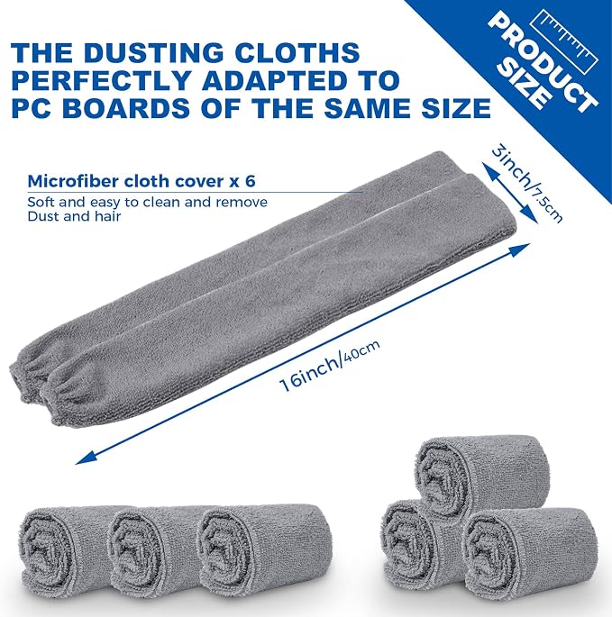 6pcs Dusters Replacement Cloth Retractable Gap Dust Cleaner Cloths, Reusable - Image 2