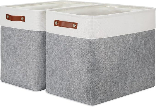 DULLEMELO Extra Large Storage Baskets, Fabric Storage Bins by DULLEMELO