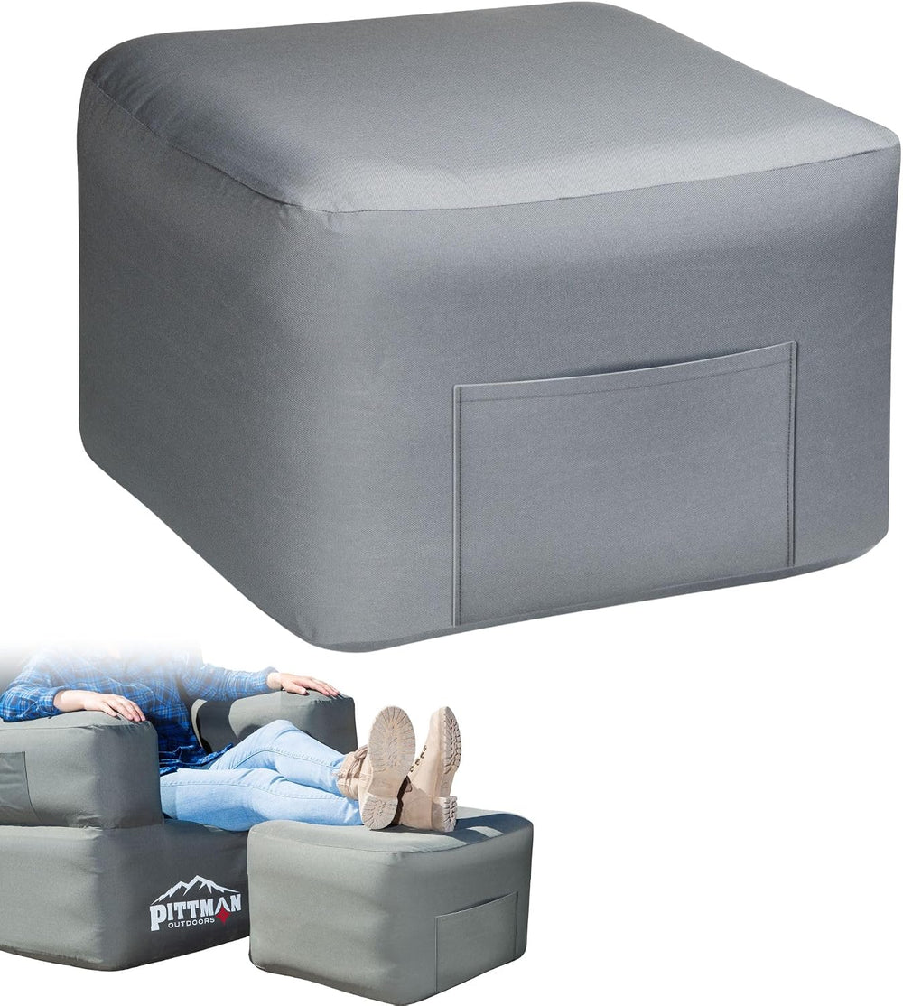 Pittman Inflatable Ottoman Foot Rest for Camping - Outdoor Pouf Ottoman is Wa...
