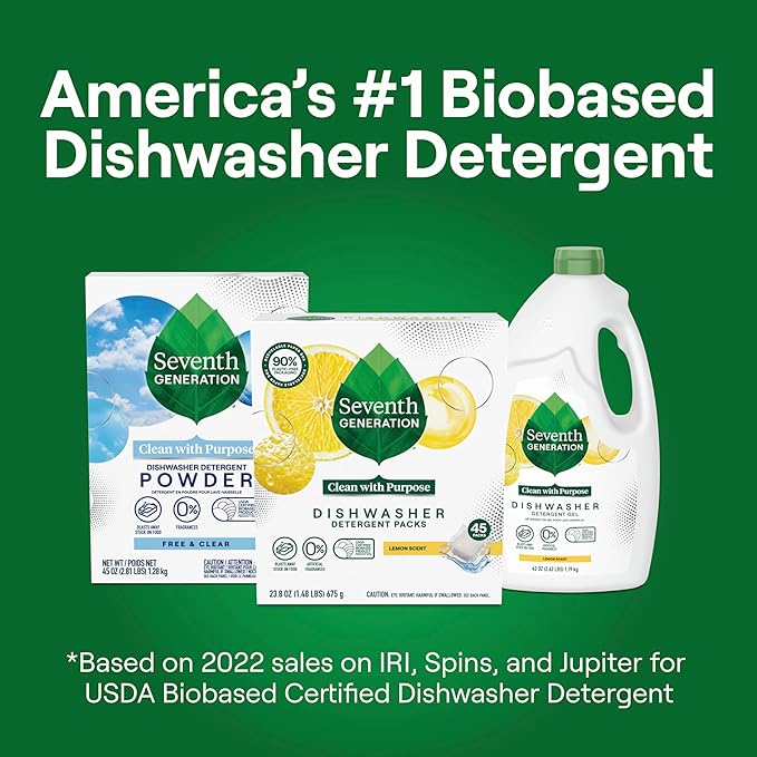 Seventh Generation Dishwasher Detergent Packs Lemon scent 2 Pack - Image 5