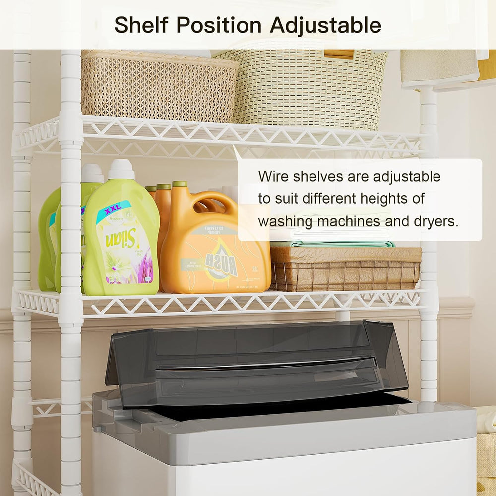 Ulif U11 Mini Over Washer and Dryer Shelves, 3 Tiers Laundry Room Storage and...