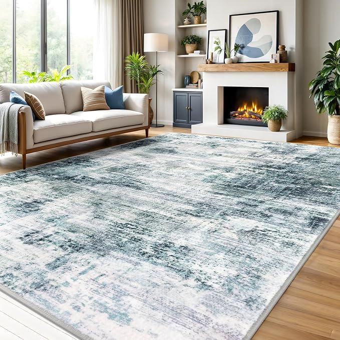 IOHOUZE Abstract Area Rugs 9x12 Ft Washable Large Rugs by iOhouze