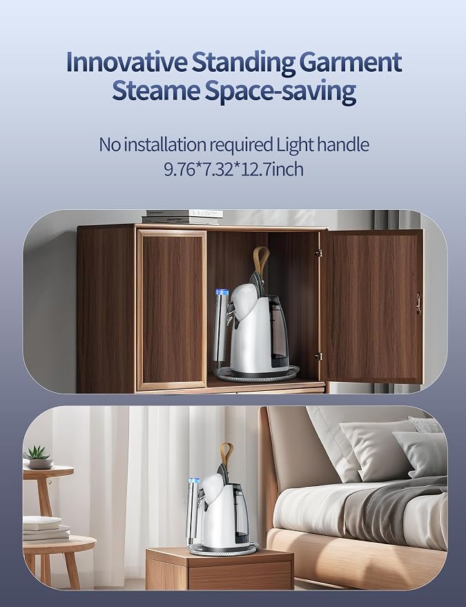 Sundu 1500W Steamer for Clothes, 2-in-1 Vertical & Flat Iron Clothes Steamer - Image 7