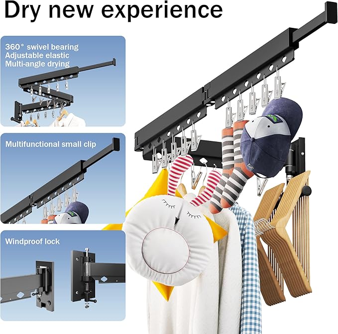 Wall Mounted Clothes Drying Rack - Image 2