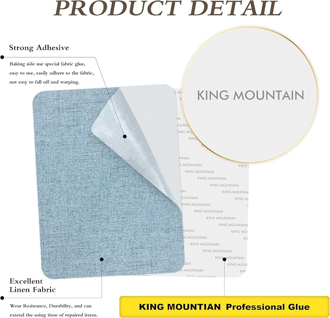 Fine Linen Fabric Patches, Self-Adhesive, 8x11 inch Extra Size, - Image 2