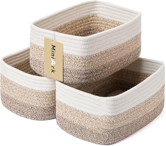 Small Storage Baskets for Organizing | Closet Organizer Bins | Shelf Toy Basket by MiniArkStorageBasketsHome