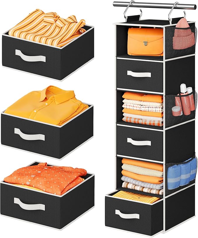 Pipishell Hanging Closet Organizer 6-Shelf, Hanging Shelves - Image 9