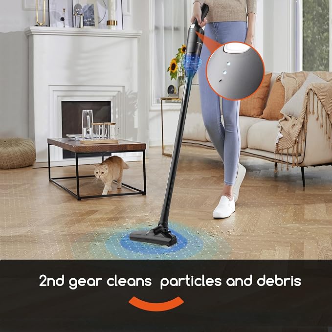 Cordless Stick/Handheld Vacuum Cleaner, 10-17Kpa 2-Level Powerful Suction - Image 7