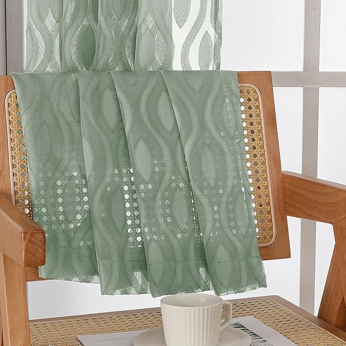 Aiyufeng Sheer Curtains 96 Inches Long - Image 9