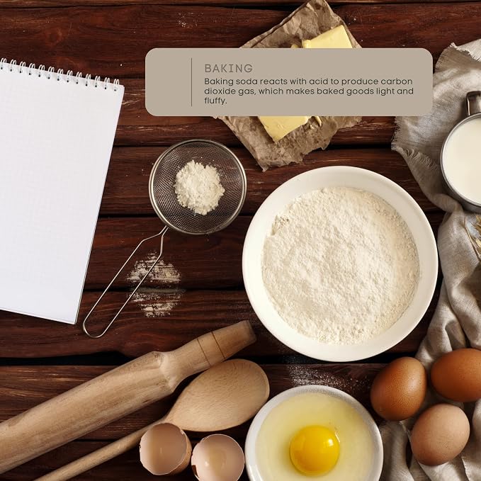 Kidu Baking Soda For Cleaning, Aluminum Free Baking Soda Bulk, Sodium - Image 3