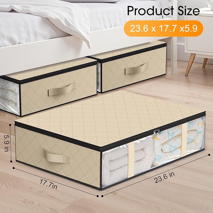 StorageRight Under Bed Storage Bins, Breathable Organizer - Image 2
