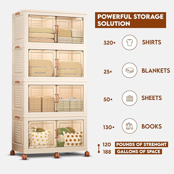 752QT/188Gal 4 Layers Stackable Storage Bins - Image 4