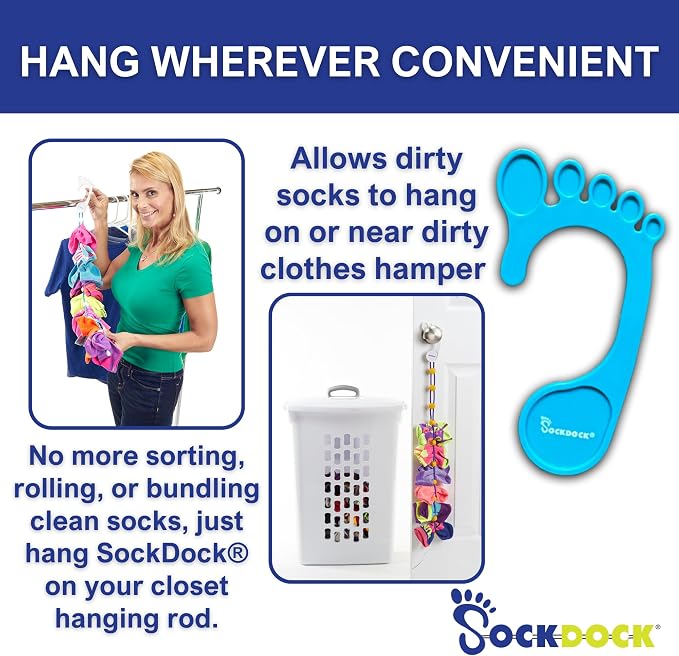 Sock Laundry Solution for Washing Drying & Storing Socks in Pairs, Clip & Hold - Image 7