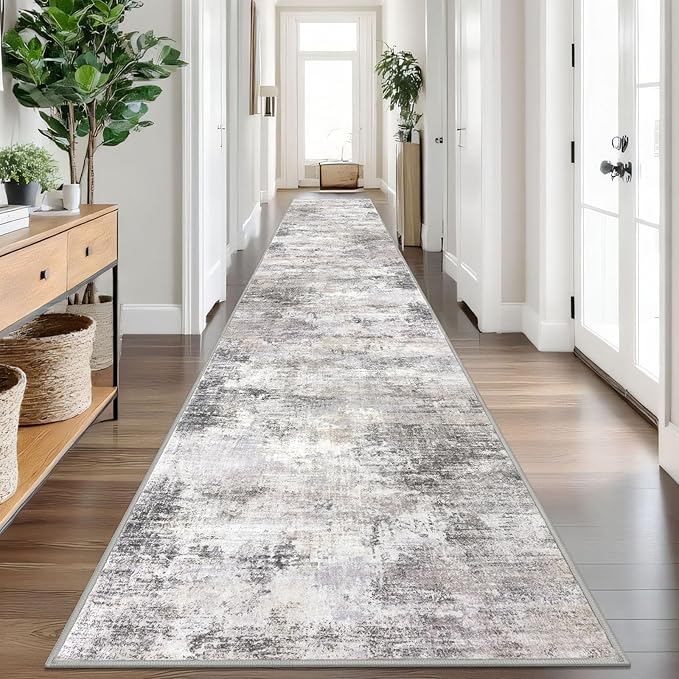 IOHOUZE Abstract Runner Rug 3x18 Ft Washable Runners by iOhouze