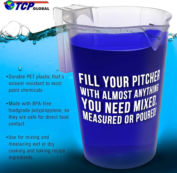 TCP Global 1/2 Liter Plastic Graduated Measuring and Mixing Pitcher - Image 5