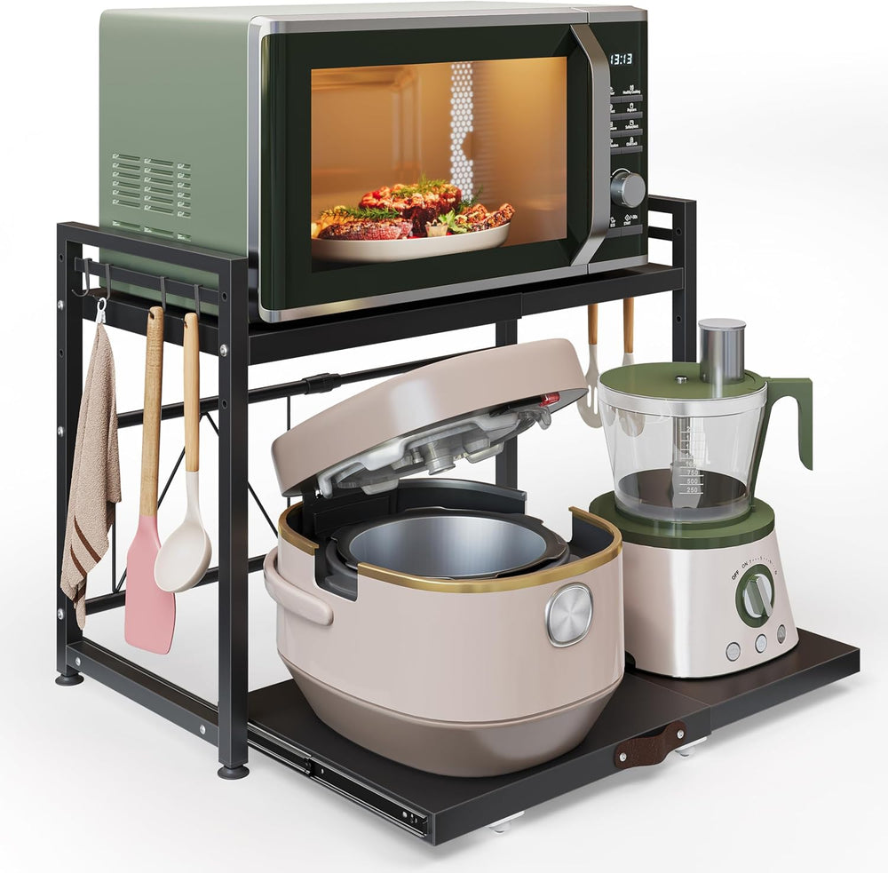 NETEL 2 Tier Expandable Microwave Stand countertop,Microwave Oven Rack