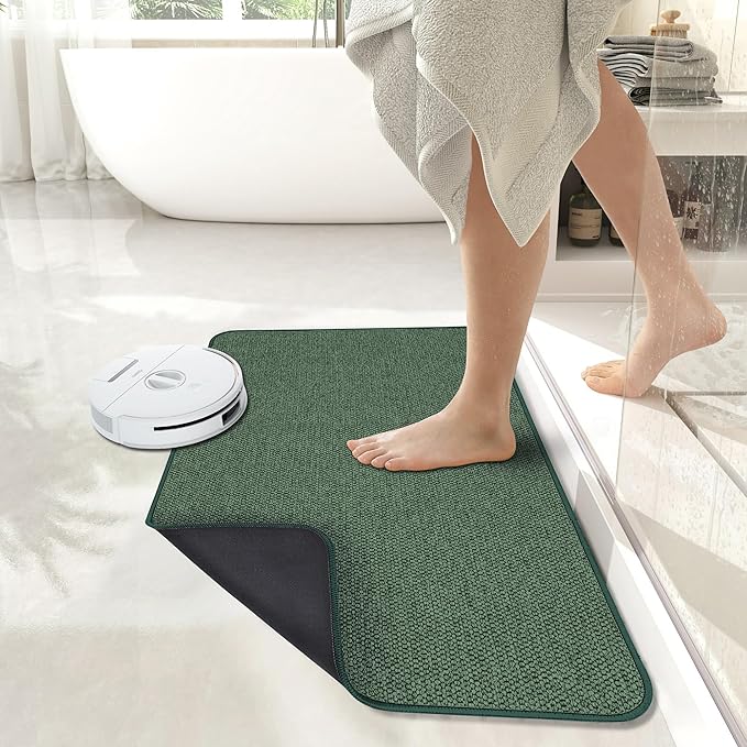 Bath Mat, Ultra Thin Bathroom Rugs, Rubber Bath Mats - Image 6