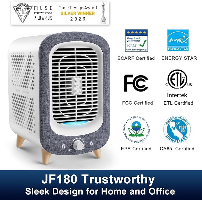 Jafanda Air Purifier for Home Bedroom 780sq ft, HEPA & Activated Carbon - Image 2