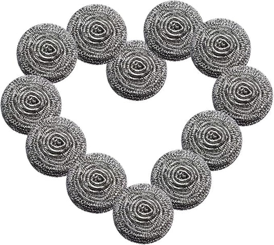 12Pcs Steel Wool Scrubber by Docduet