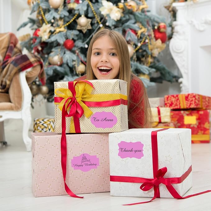 Pink Labels, Food Jars, Holiday Presents Tags - Image 3