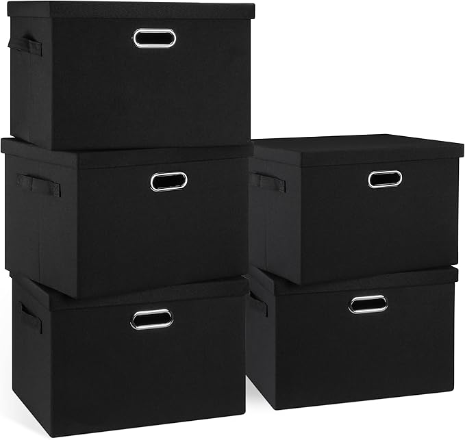 Large 17" 36 Quart Collapsible Stackable Storage Bins by GraciadecoStorage