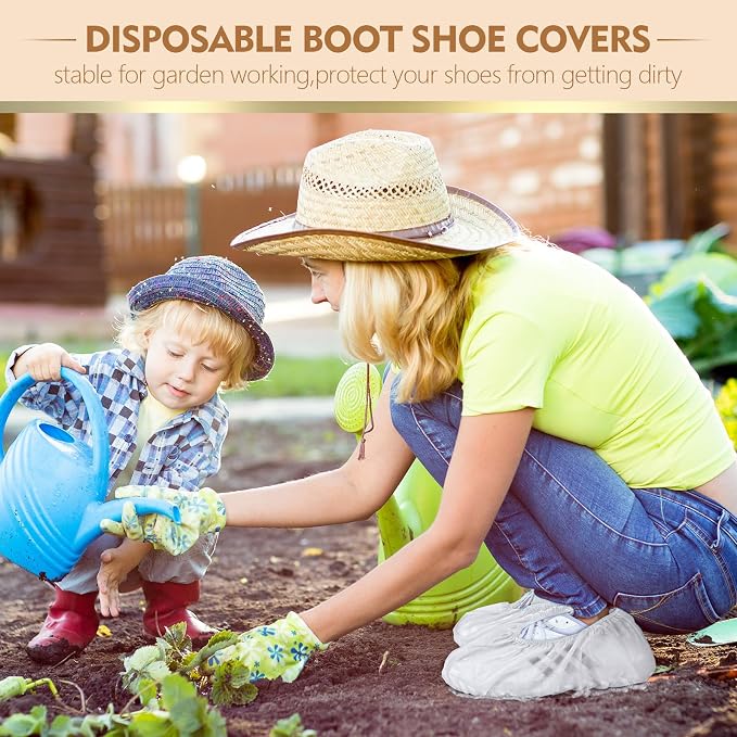 Zhanmai 300 Pack Disposable Shoe Covers Non Slip Disposable Large Foot Booties - Image 5