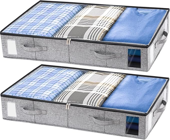 combocube 2 Pack Under Bed Storage Containers, Stackable Closet Organizers and by combocube