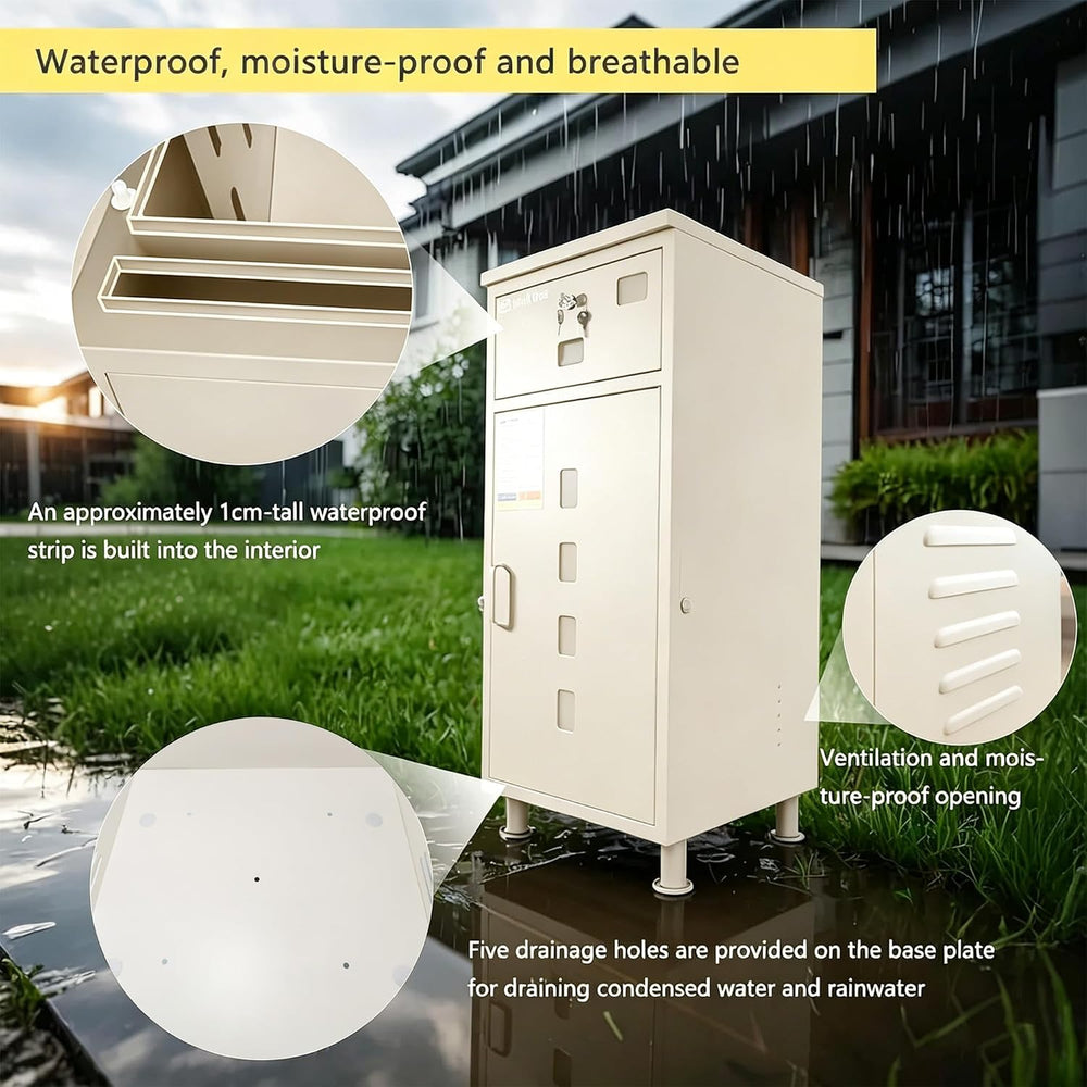 Package Delivery Boxes for Outside Adjustable Legs for Uneven Ground Separate...