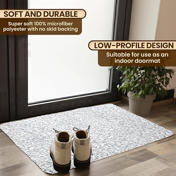 Premium Microfiber Indoor Door Mat – 20"x30" Washable Entry Mat, Waterproof - Image 3