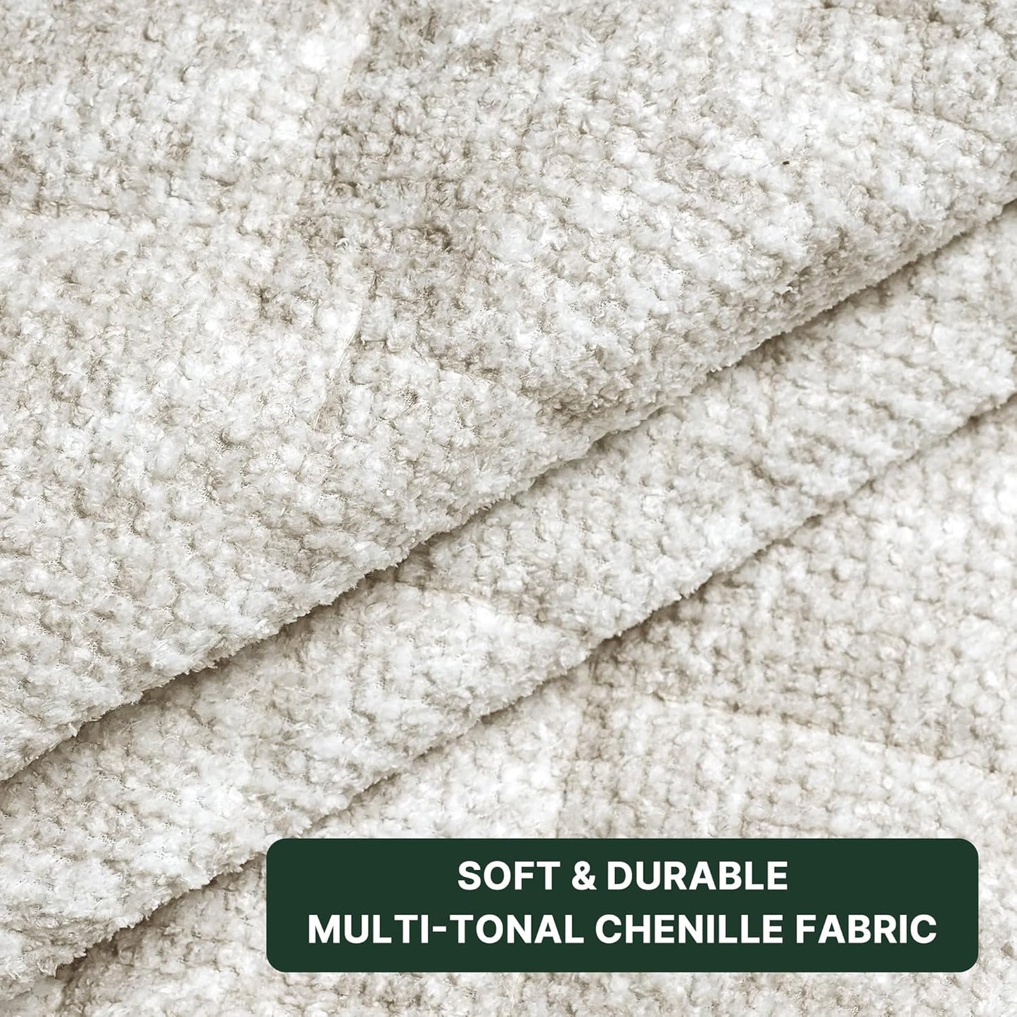 H.VERSAILTEX Chenille Couch Cover for Dogs Washable Soft Sofa Covers Sectional Sofa Cover Non-Slip Thick Couch Protector Dog Pet Bed Covers(Ivory, 28" x 71")